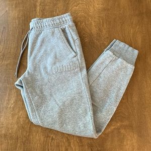 Grey puma sweatpant joggers S
